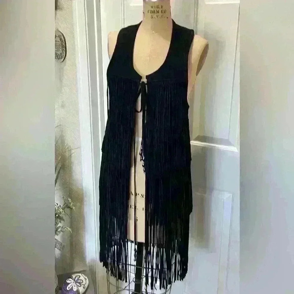 True Religion Leather Fringe 3 Tier, Excellent Condition, Size Medium Super Cool - Picture 1 of 15